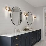 1-light vanity light brass gold hallway light metal bathroom light