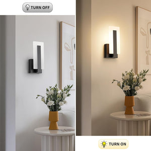 Led  2 pack wall light black hallways light metal bedrooms light