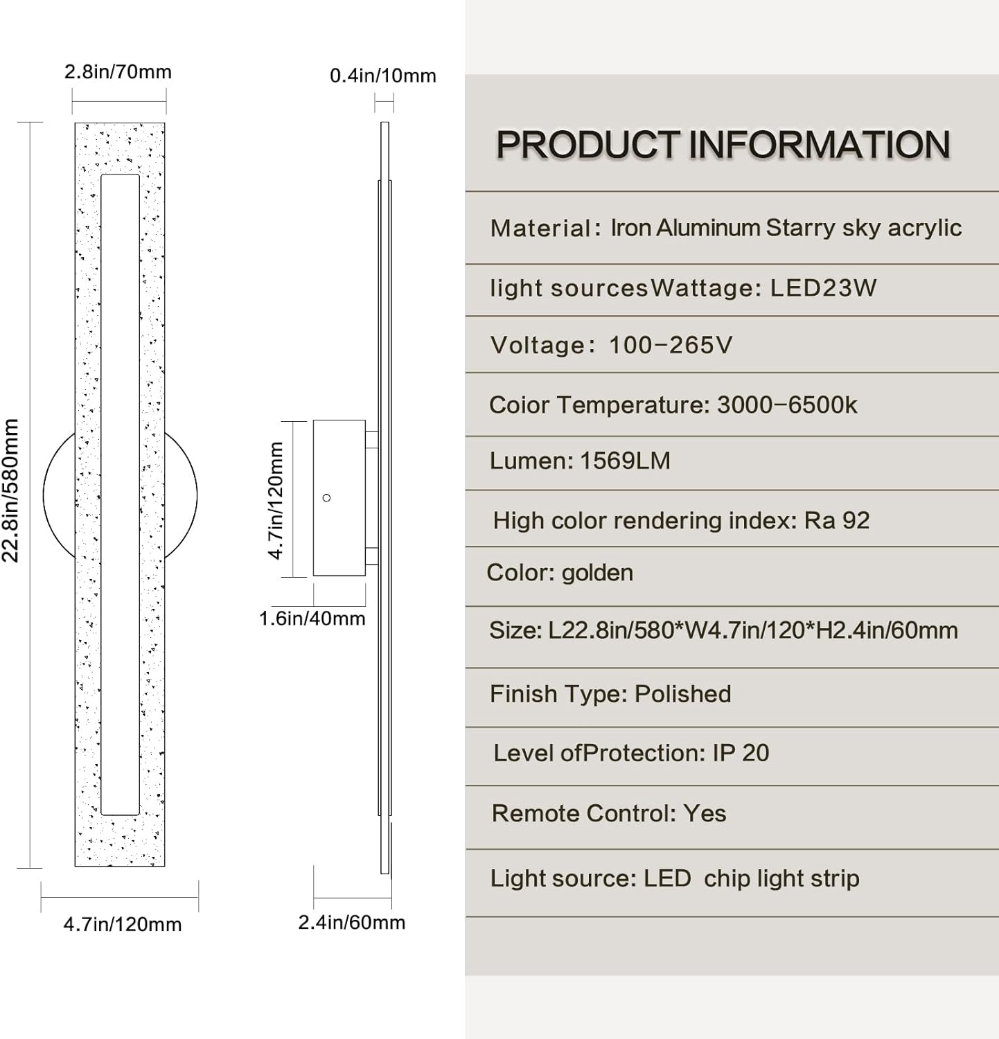 Led bedroom light gold wall light aluminum, metal hallway light
