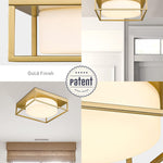 Modern Led ceiling light gold square flush mount ceiling lamp