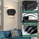Dimmable hallway light black wall light ‎aluminum entryway light
