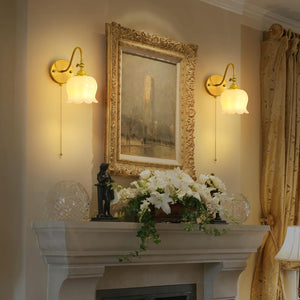 Set of two bathroom light white bedroom light resin wall light