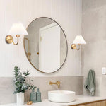 Sets of 2 fixtures light gold wall light metal, acrylic vanity light