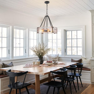 20.7 inch modern pendant light matte black dining room light glass, metal entryway light