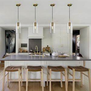Modern pendant light brass island sink light brass glass hallway light