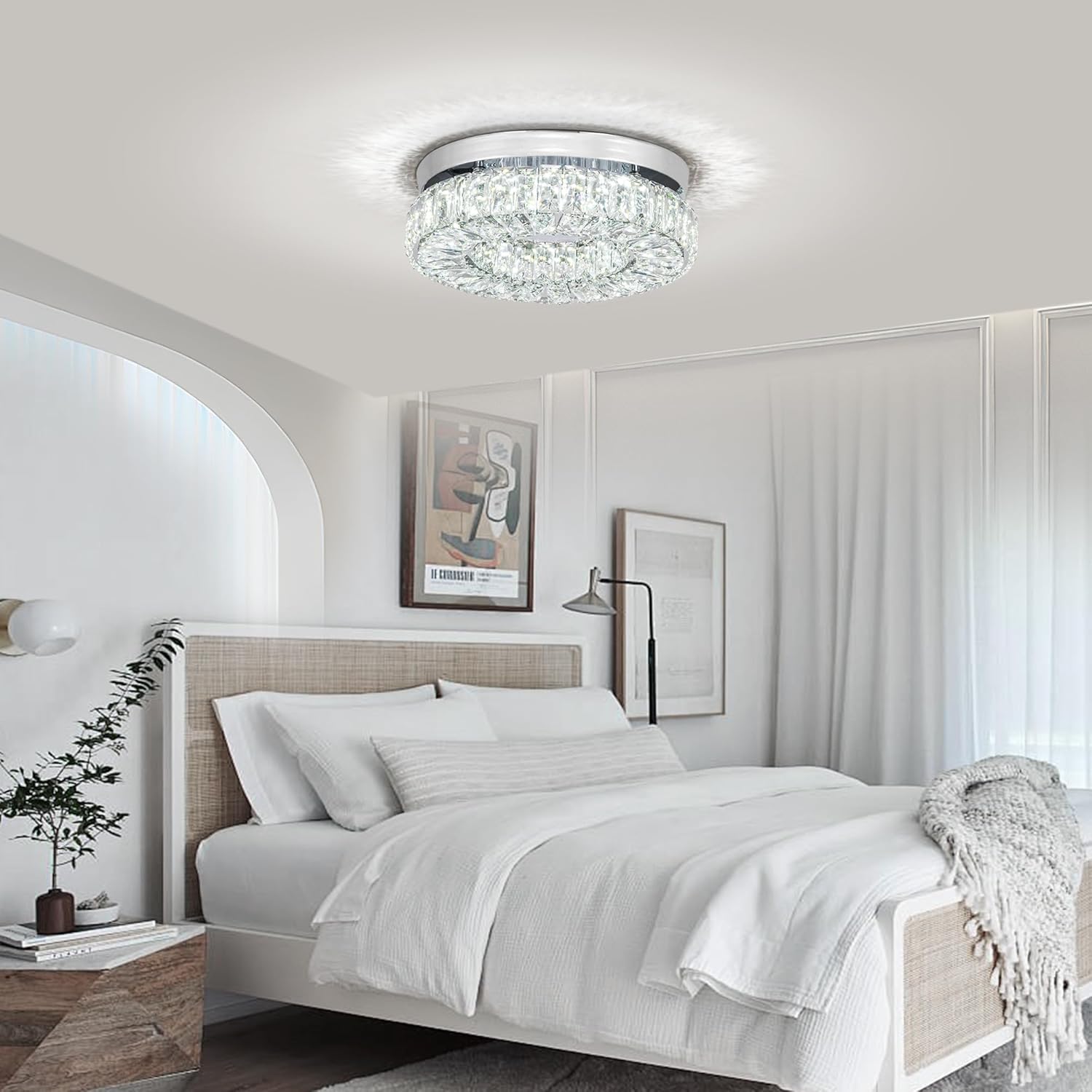 11.8 led ceiling light silver mount light metal chandelier light