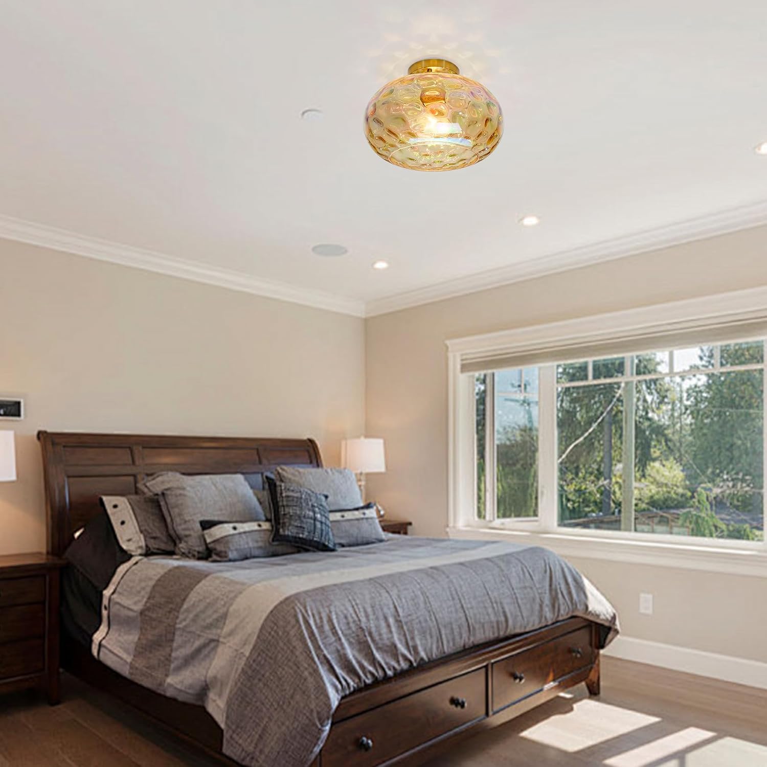 1-light hallway light gold ceiling light metal, glass,brass kitchen light