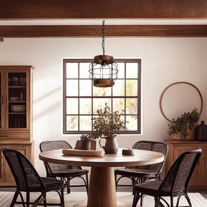 Farmhouse hallway light brown pendant light wood metal kitchen light
