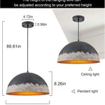 15.75" dome pendant light destressed bedroom light metal hallway light