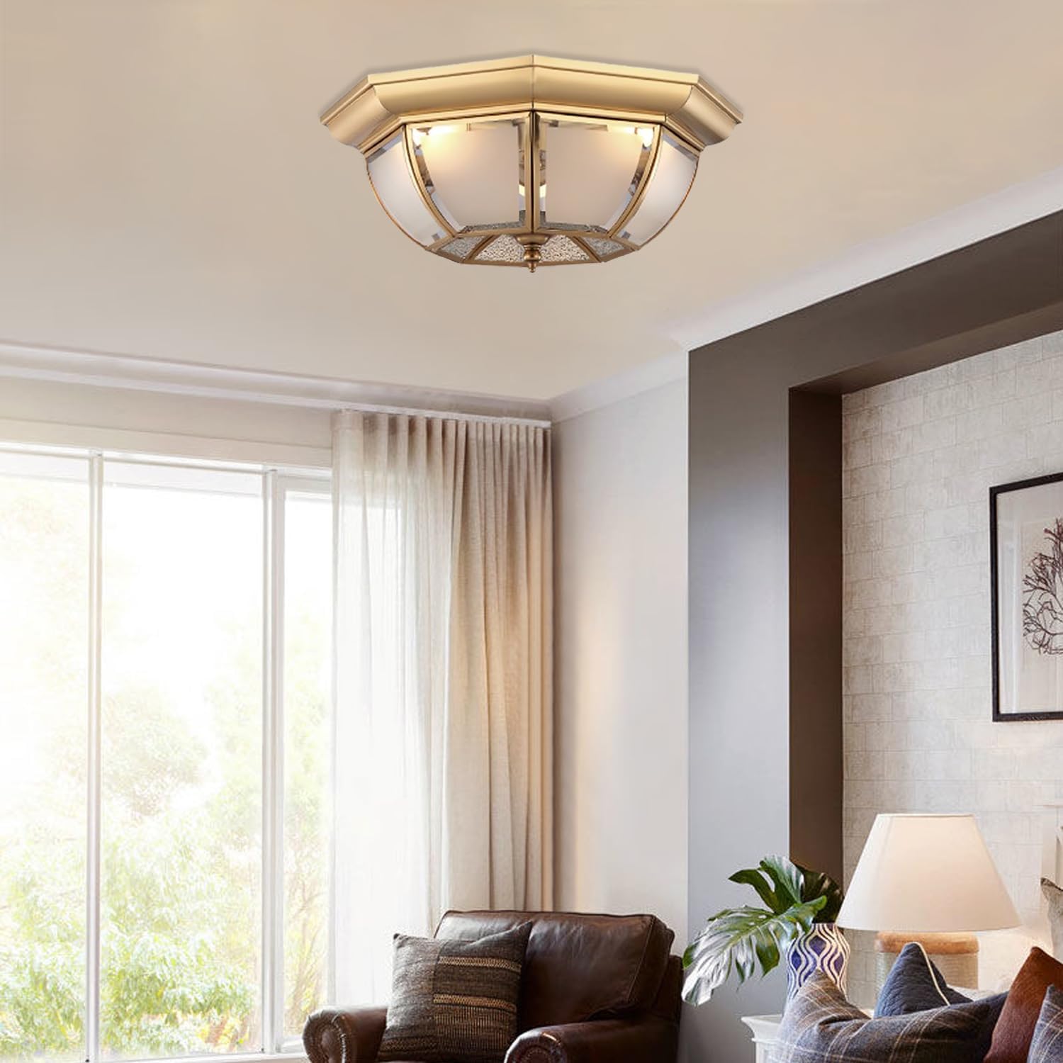 Led porch light brass hallway light modern ceiling light