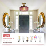 1-light ceiling lamp purple hallway light glass,iron foyer light