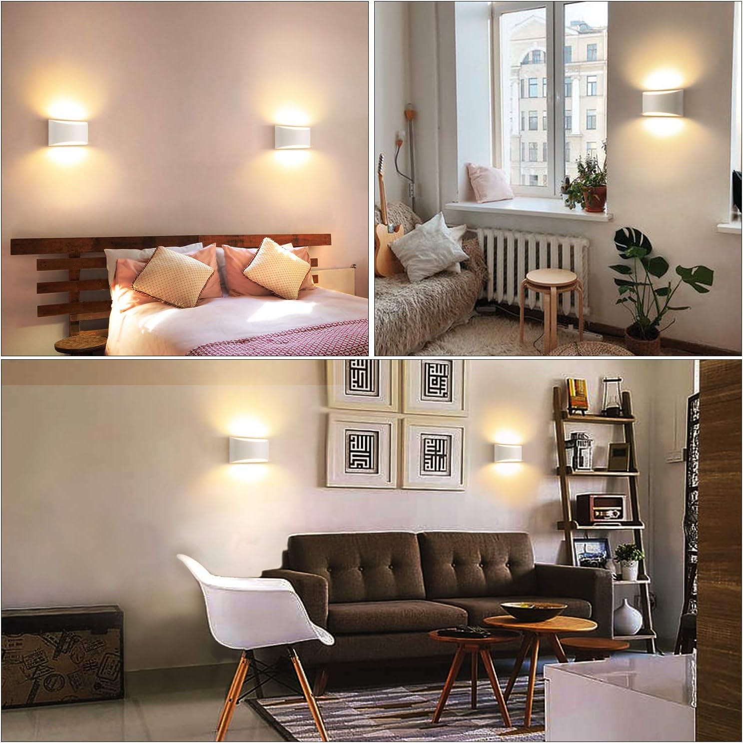 LED bedroom light white living room light aluminum wall light