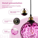 Bohemian hanging light purple pendant light glass chandelier light