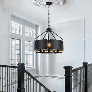5 Light dining room light black kitchen island light metal pendant light