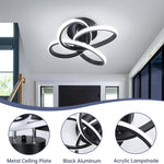 Led ceiling light black bedroom light aluminum balcony light
