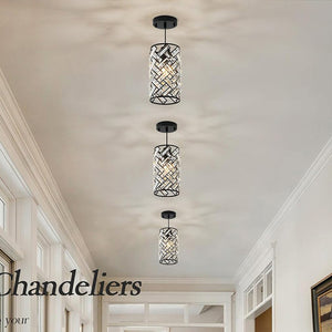 Farmhouse chandelier light black porch light crystal, metal pendant light