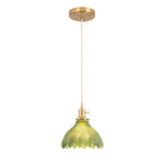 7.8 INCH vintage light fixtures Bell green pendant lights glass kitchen island lights
