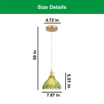 7.8 INCH vintage light fixtures Bell green pendant lights glass kitchen island lights