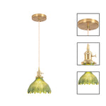 7.8 INCH vintage light fixtures Bell green pendant lights glass kitchen island lights