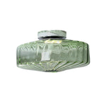 Farmhouse flush mount ceiling light green ceiling glass, metal light  flush lamp