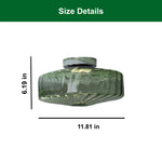 Farmhouse flush mount ceiling light green ceiling glass, metal light  flush lamp