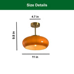 Modern fixtures lights orange hallway light metal ceiling light