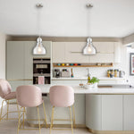 10 INCH hallway light brushed nickel pendant light glass, metal modern hanging light