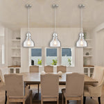 10 INCH hallway light brushed nickel pendant light glass, metal modern hanging light