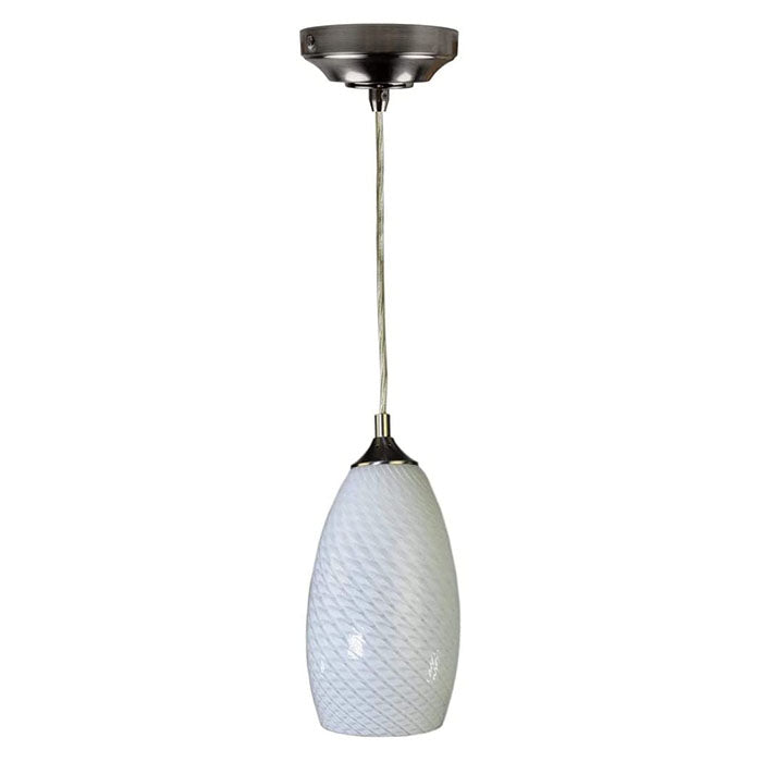 7 inch pendant light with art glass shade hanging light fixture