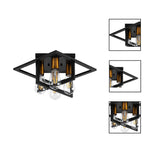 4 Light ceiling lighting black, gold light fixture  iron, metal bedroom light