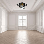 4 Light ceiling lighting black, gold light fixture  iron, metal bedroom light