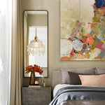 9.8 inch kitchen light clear pendant light glass metal bedroom light