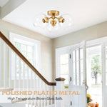 3-light chandelier light gold entryway light metal ceiling lights