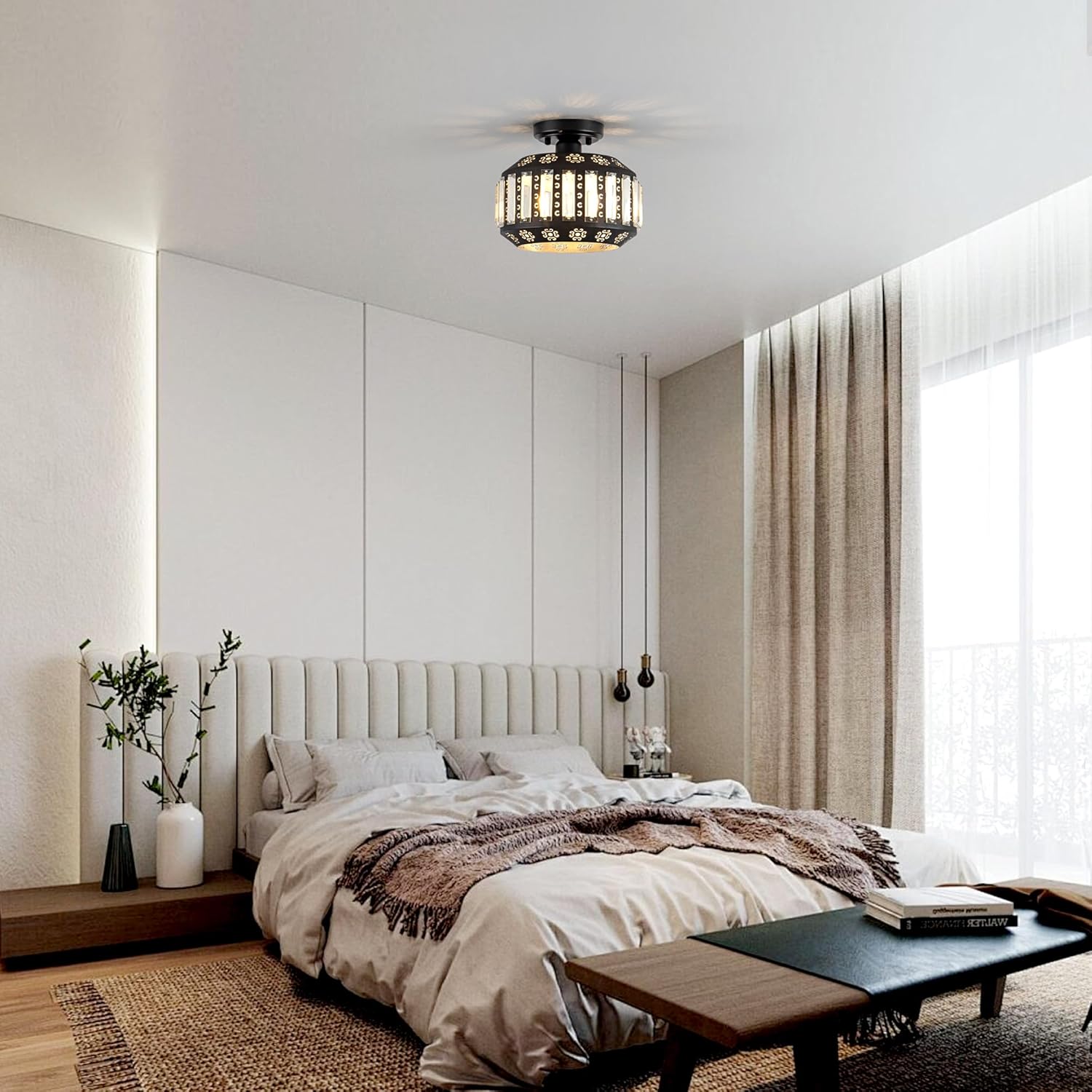 1 light entryway light black hallway light metal ceiling light