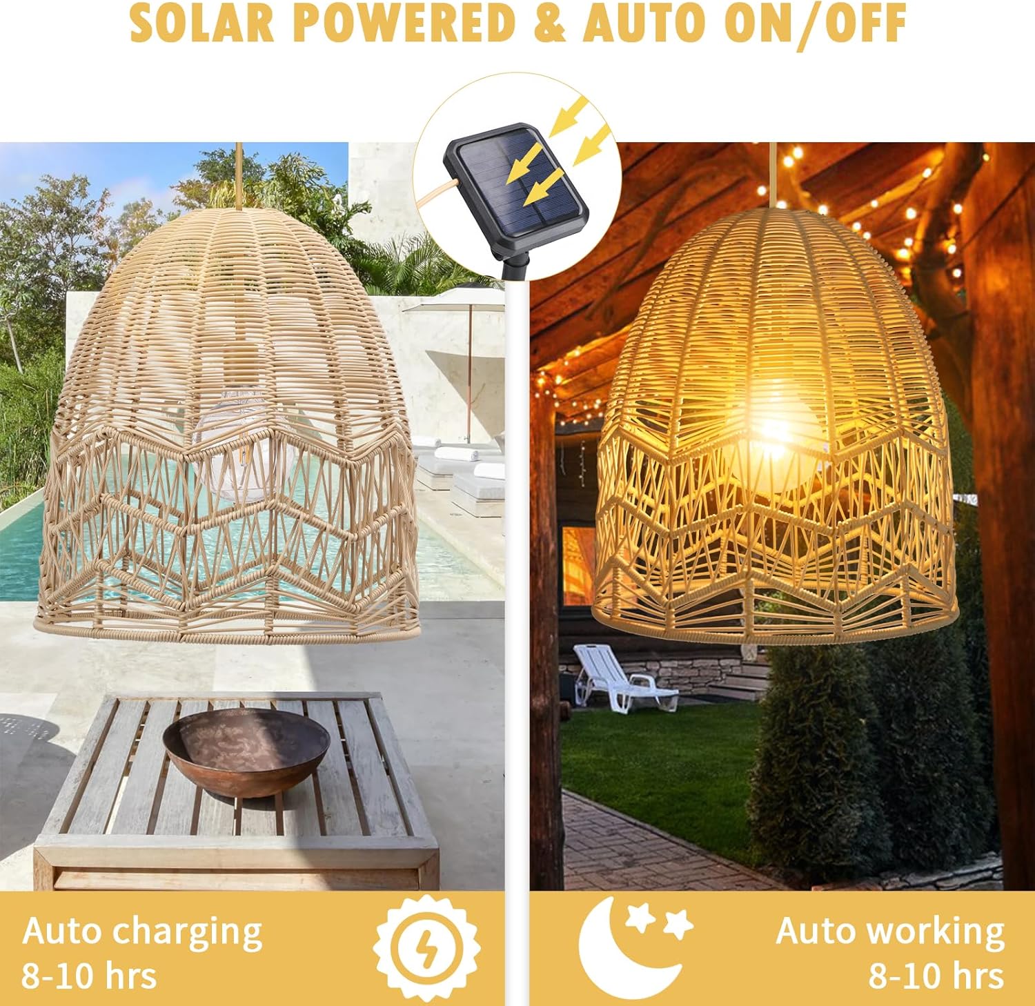 Dimmable hanging light matte pendant light plastic rattan lantern light