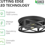 2 pack flush mount ceiling light fixture matte black cage ceiling lamp