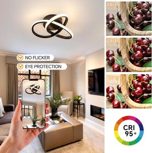 Led ceiling light black entryway light aluminum chandelier light