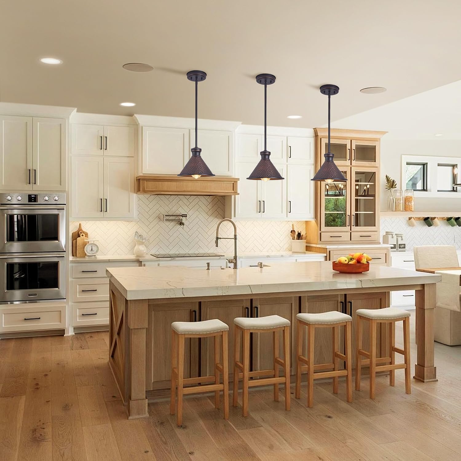 58”Hight adjustable hanging light aluminum metal kitchen light oil-rubbed bronze pendant light