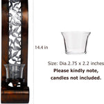 Set of 2 candle light bronze bathroom light metal glass wall light