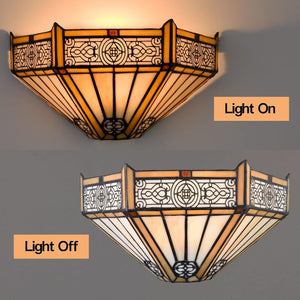 12 Wide Vintage light Colourful Hallway light Glass wall light