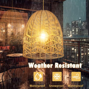 Dimmable hanging light matte pendant light plastic rattan lantern light