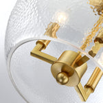3 light globe glass pendant light gold hanging lamp