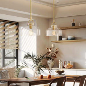 Industrial kitchen light gold pendant light glass metal chandelier light