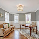 Modern flush mount light silver ceiling light silver bedroom light