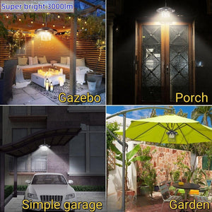 Led solar lights black pendant lamp ‎plastic, metal Patio light