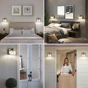 1-light mounted light circle vanity light metal wall light
