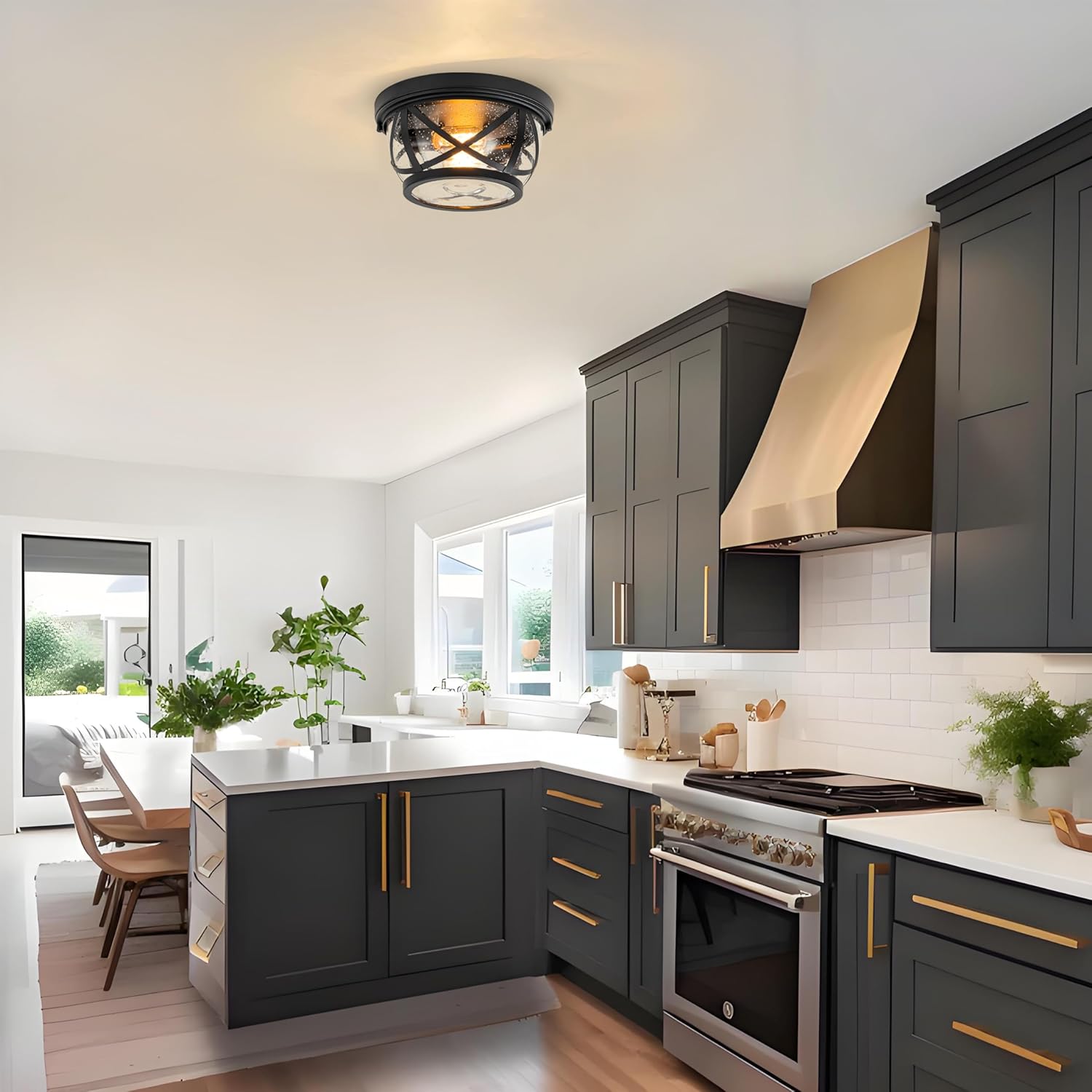 2-light modern hallway light black ceiling light glass,metal kitchen light