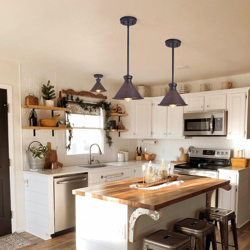 58”Hight adjustable hanging light aluminum metal kitchen light oil-rubbed bronze pendant light