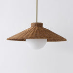 Rustic pendant light natural/brass chandelier lamp rattan hanging light