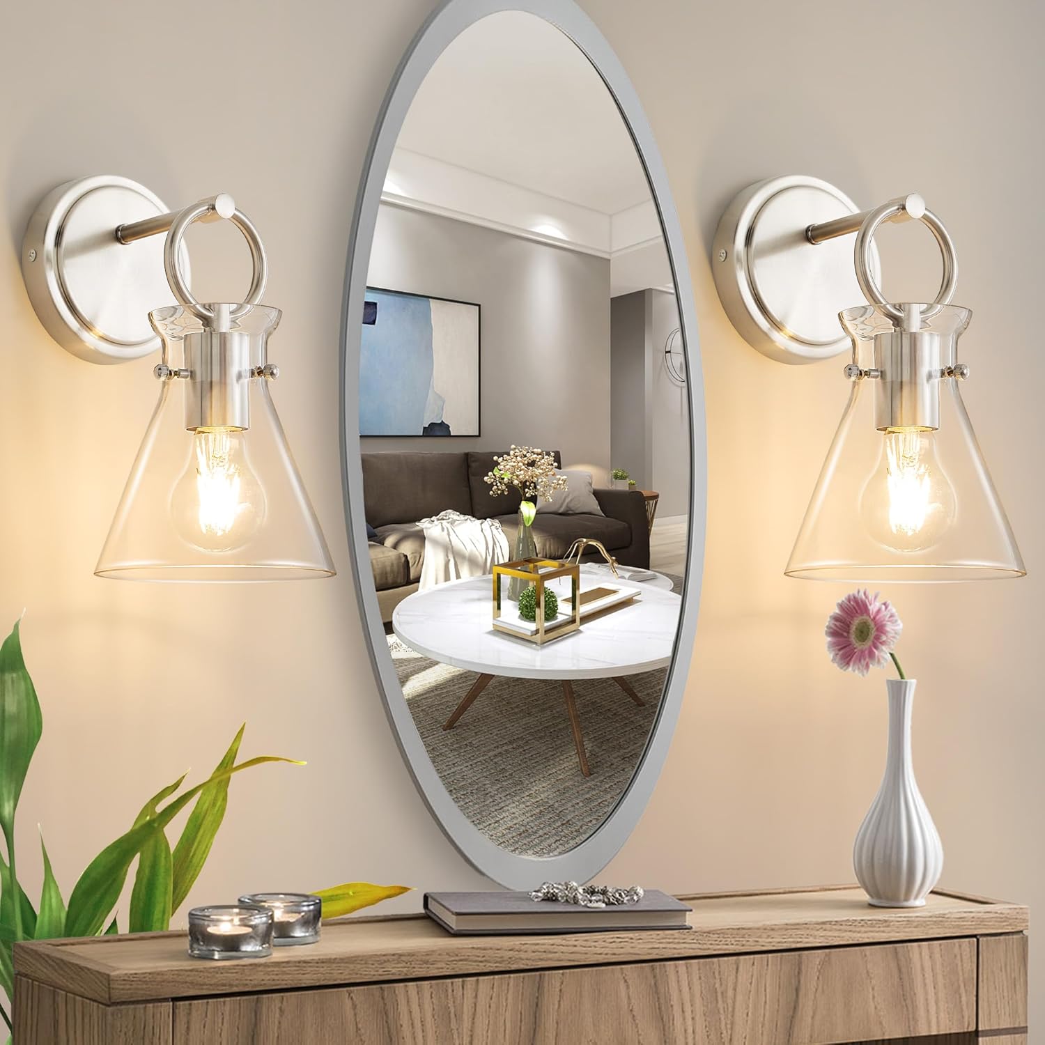 1 pack vanity light nickel wall light glass,metal kitchen light